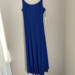 Susana Monaco Aubrey Dress Size 4 Blue -Eyelet Hi/Low